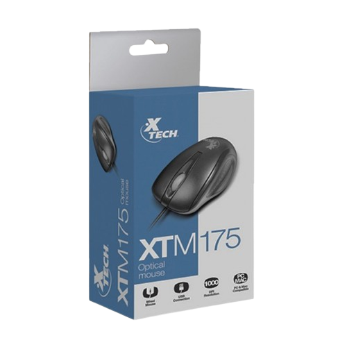 Mouse XTECH Mouse Alámbrico USB 1000 DPI Negro