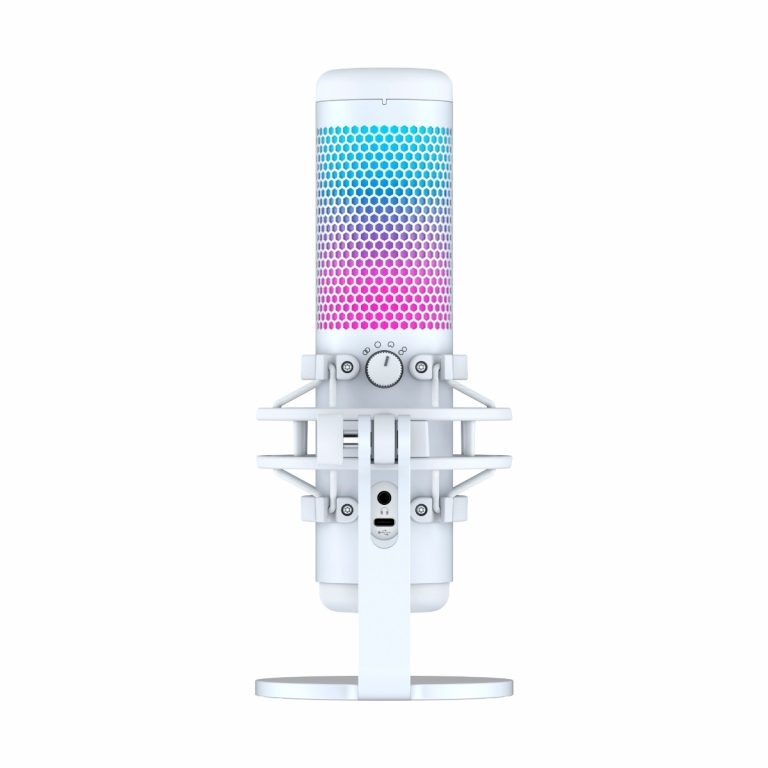 Microfono Gaming HyperX QuadCast S RGB Blanco