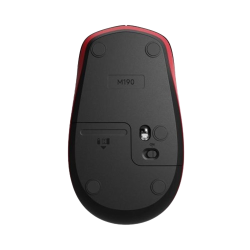 Mouse Logitech M190 Inalámbrico USB 1000 DPI Negro/Rojo