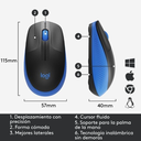 Mouse Logitech M190 Inalámbrico USB 1000 DPI Negro/Azul