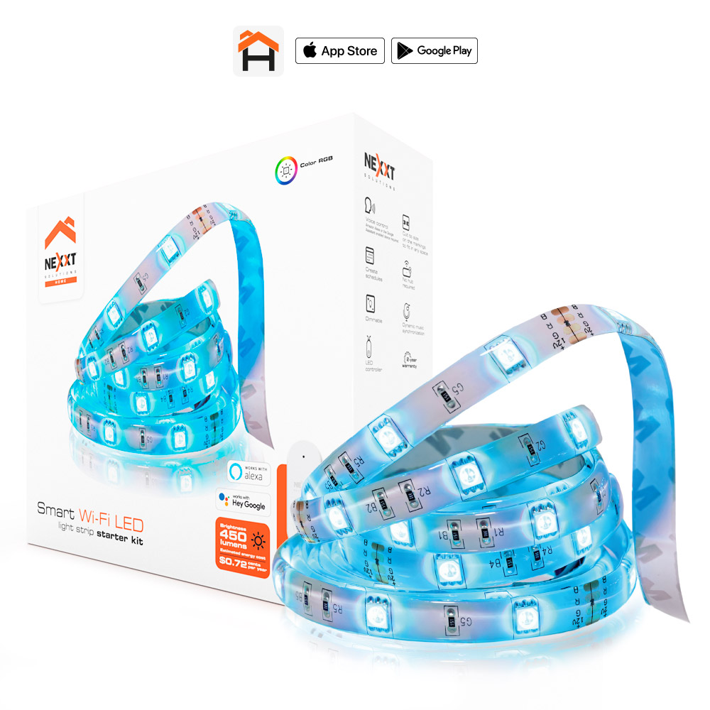 Kit Esencial Cinta de Luces LED Inteligente Nexxt Wi-Fi