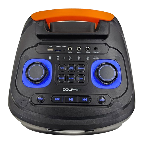 Bocina Bluetooth 3100W Dolphin SP 1060RBT Party Speaker Dual 10 color Negro 