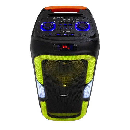 Bocina Bluetooth 3100W Dolphin SP 1060RBT Party Speaker Dual 10 color Negro 
