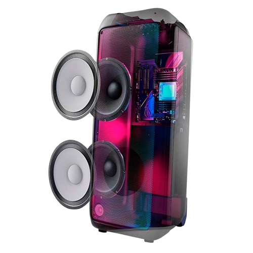 Bocina Dolphin SP 1070RBT premium Dual 10 Bluetooth 3700W Color Negro 