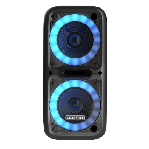 Bocina Bluetooth 3600W Dolphin SP 2120RBT Party Speaker Dual 12 Color Negro 