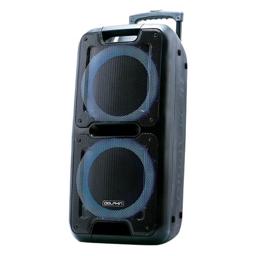Bocina Bluetooth 3400W Dolphin SP 2100RBT Party Speaker Dual 10 Color Negro  