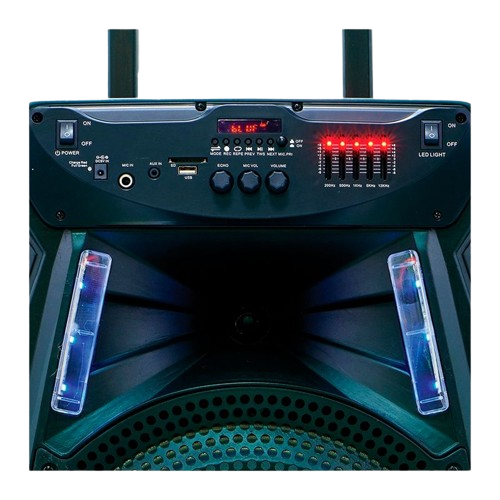Bocina Bluetooth con microfono 80 RMS Dolphin SP 17RBT Trolley 12 color Negro