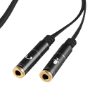 Adaptador 3.5mm Argom ARG-CB-0029 Audio y Micrófono Macho-Hembra Negro