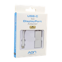 Adaptador USB-C a DisplayPort AON AO-AD-1003 Macho-Hembra Blanco