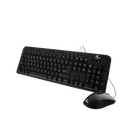 Teclado y mouse Xtech Alámbricos en Español Negro
