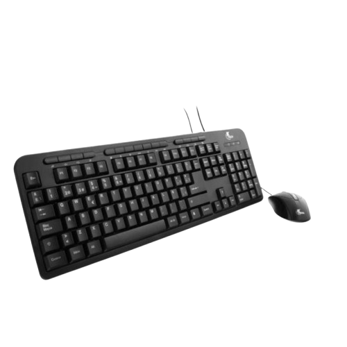Teclado y mouse Xtech Alámbricos en Español Negro