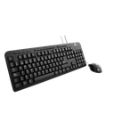 Teclado y mouse Xtech Alámbricos en Español Negro
