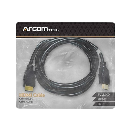 Cable HDMI Argom 3 Metros Macho-Macho Negro