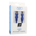 Cable USB para Impresora AON AO-CB-6101 1.8 Metros Azul