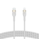 Cable USB-C a Lightning Belkin BoostCharge Pro Flex 3 Metro Blanco 