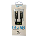 Cable USB-C a USB-C AON AO-CB-5015 1 Metro Negro 5Gbps 100W