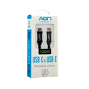 Cable USB-C a USB-C AON AO-CB-5016 2 Metros Negro 5Gbps 65W