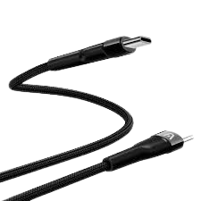 Cable USB-C a USB-C Argom ARG-CB-0047BK Carga Rápida 1.8 Metros Trenzado Negro