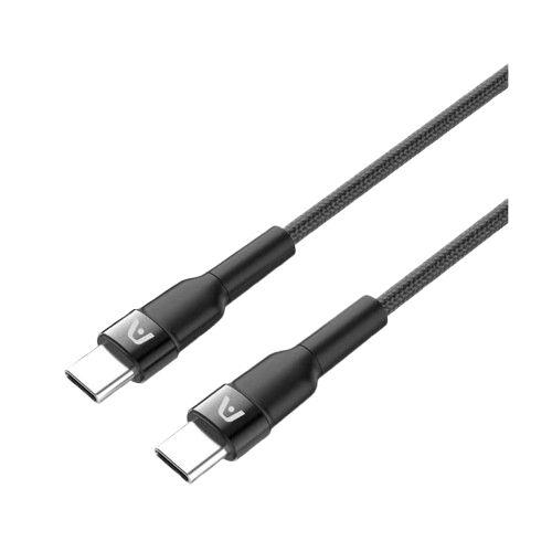 Cable USB-C a USB-C Argom ARG-CB-0047BK Carga Rápida 1.8 Metros Trenzado Negro