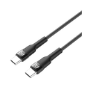 Cable USB-C a USB-C Argom ARG-CB-0047BK Carga Rápida 1.8 Metros Trenzado Negro