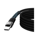 Cable USB-C a USB-C Argom ARG-CB-0047BK Carga Rápida 1.8 Metros Trenzado Negro