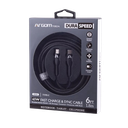 Cable USB-C a USB-C Argom ARG-CB-0047BK Carga Rápida 1.8 Metros Trenzado Negro