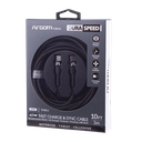 Cable USB-C a USB-C Argom ARG-CB-0048BK Carga Rápida 3 Metros Trenzado Negro
