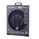 Cable USB-C a USB-C Argom ARG-CB-0049BK 1.8 Metros Trenzado Negro
