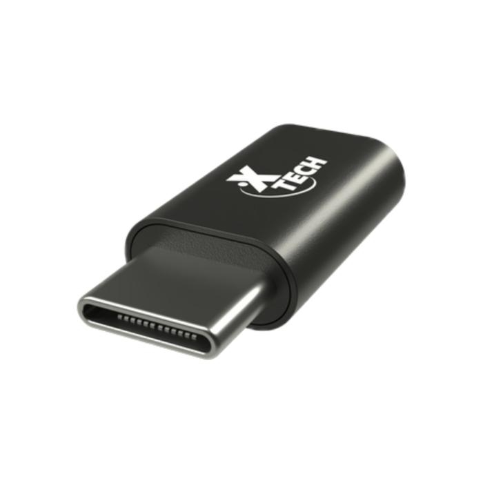 Adaptador XTECH XTC-526 USB C Macho a Micro USB Hembra