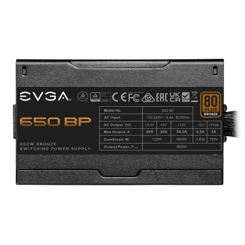 Fuente de poder EVGA 650W BP 80Plus Bronze
