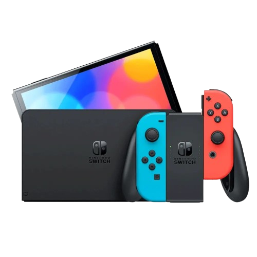 Consola Nintendo Switch Con Controles  Neon  Azul y Neon Rojo Oled