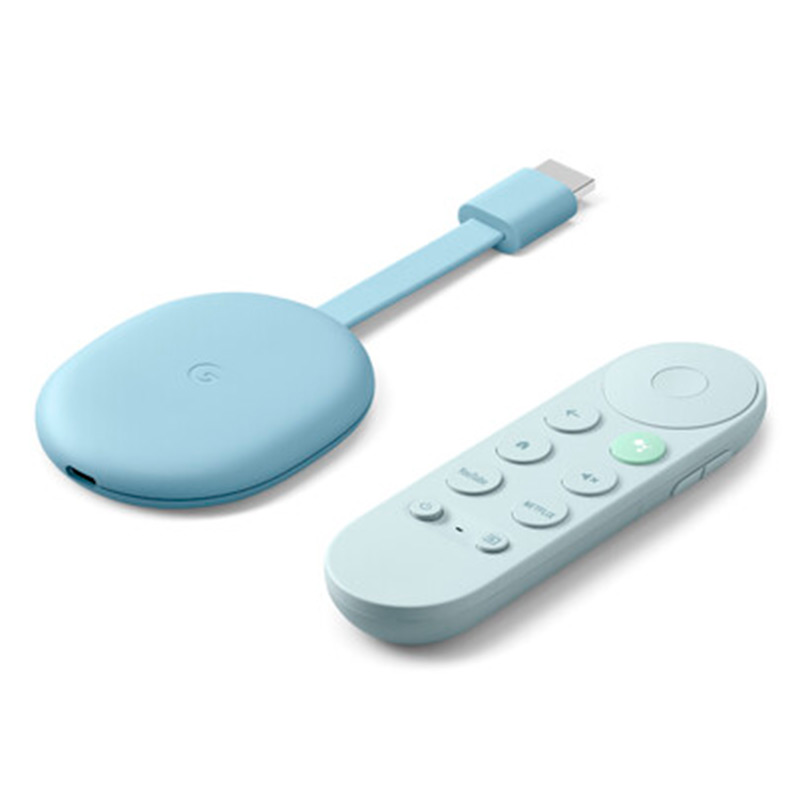 Dispositivo Google Chromecast Streaming y Video 4K 4ta Gen Celeste