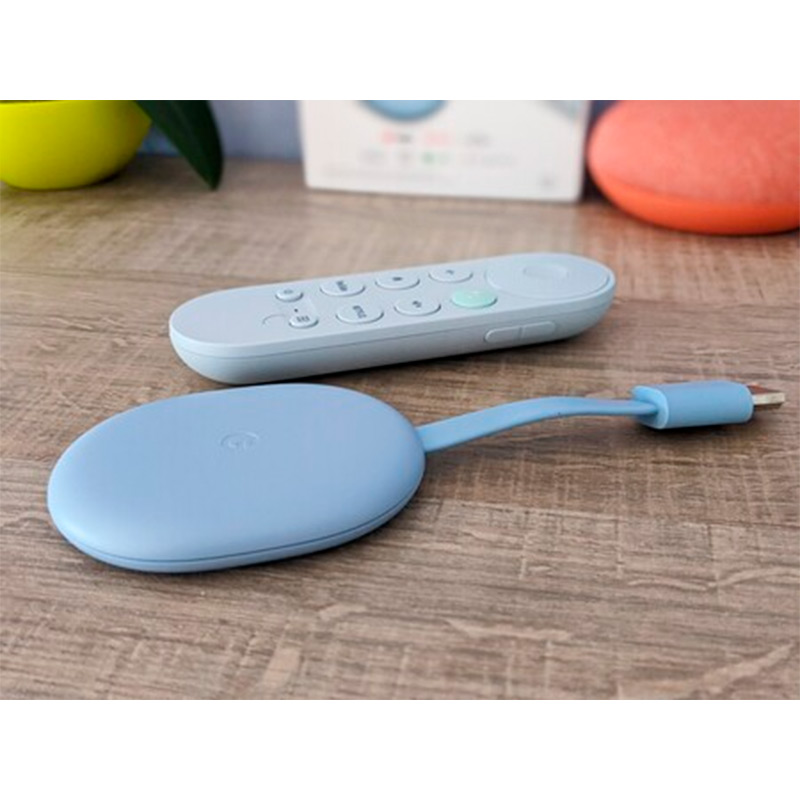 Dispositivo Google Chromecast Streaming y Video 4K 4ta Gen Celeste