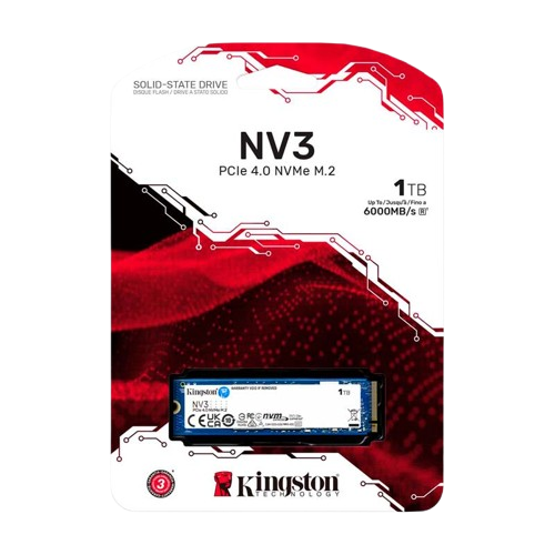 Unidad SSD M.2 2280 1TB Kingston NV3 PCIe NVMe 4000Mbps