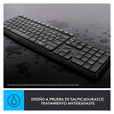 Teclado y mouse Logitech MK235 Inalámbrico USB Negro en español