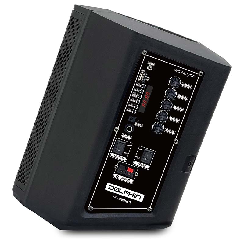 Bocina Dolphin SP-880RBT Party Speaker 8" Bluetooth 2400W Negro