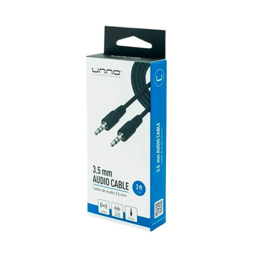 Cable de Audio 3.5mm Unno Tekno CB4052BK 3.5 Metros Negro