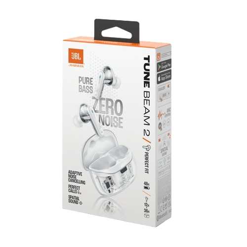 Audifonos JBL Tune Beam 2 Ghost Edition White