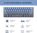 Teclado MageGee mecanico 60% Switch Amarillo retroiluminado azul
