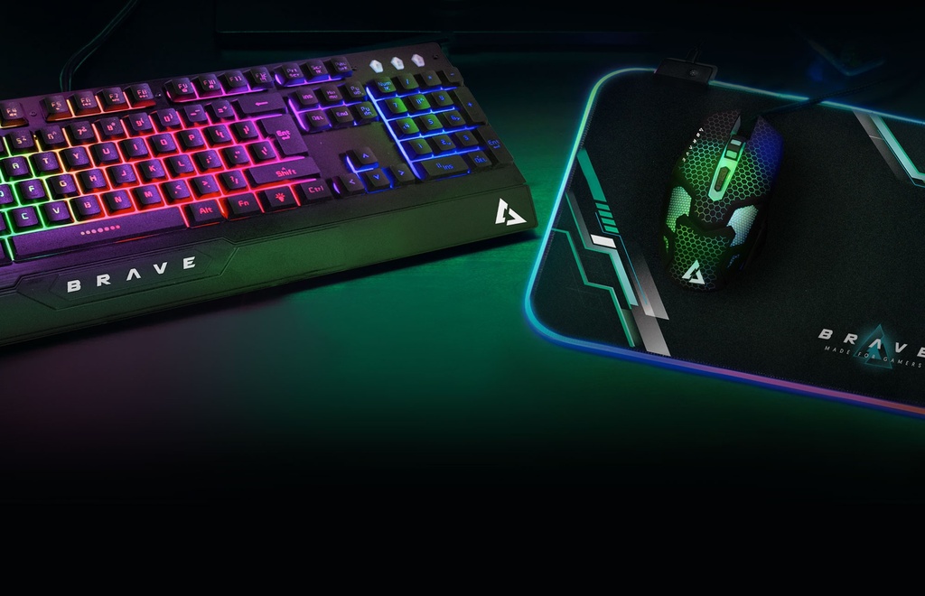 Teclado y Mouse Alámbrico Unno Tekno Klass USB Negro Español RGB 