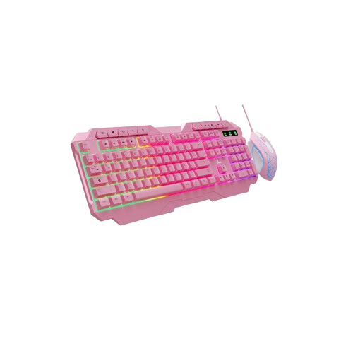  Teclado Y Mouse Gaming Xtech XTK-540S Alámbrico USB Rosado