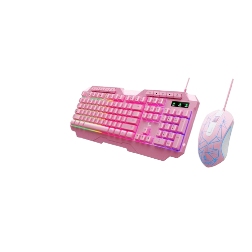  Teclado Y Mouse Gaming Xtech XTK-540S Alámbrico USB Rosado