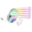 Teclado mouse y headsets Redragon S129W Alambrico USB blancos
