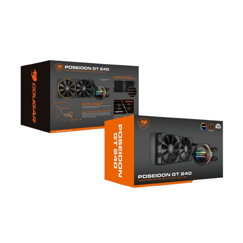 Enfriamiento Líquido 240mm Cougar Poseidon GT ARGB negro