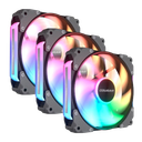Kit de 3 Ventiladores Cougar APOLAR 120mm ARGB Negro