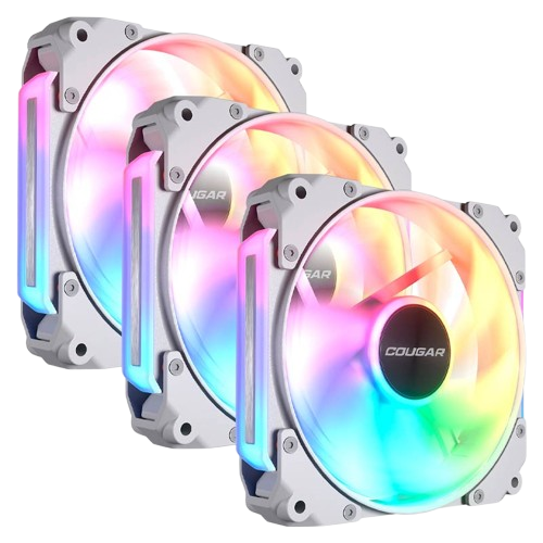 Kit de 3 Ventiladores Cougar APOLAR 120mm ARGB Blanco