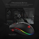 Mouse Gamer Invader M719 Redragon Con RGB  10000 DPI Negro