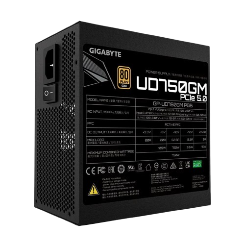 Fuente de Poder 750W Gigabyte UD750GM PG5 80 Plus Gold Full Modular