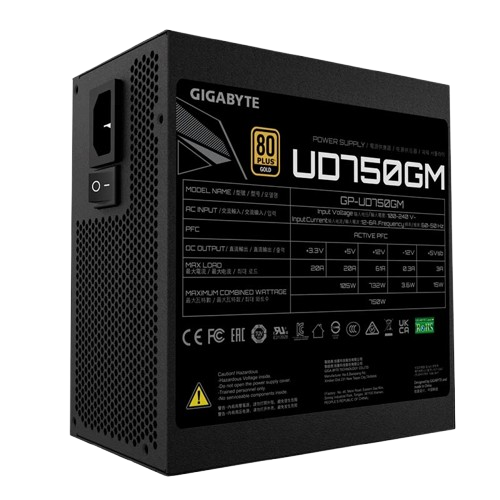Fuente de Poder 750W Gigabyte UD750GM 80 Plus Gold