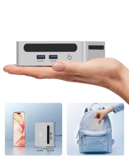 Mini Computadora GenMachine Ryzen 5 4500U 8GB DDR4 256GB SSD